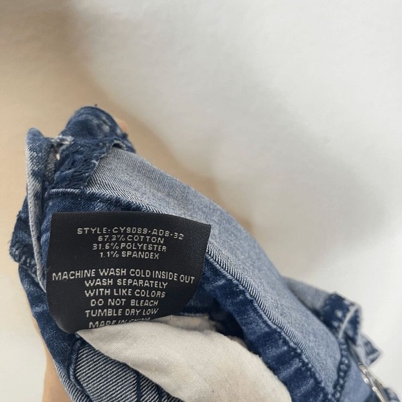 Y2K Acid Wash Denim Overalls Adjustable Straps Small - Picture 9 of 9